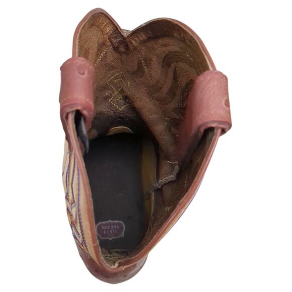Nocona Mens Full Quill Ostrich Leather Western Cowboy Boots Cognac 11 D main image 12